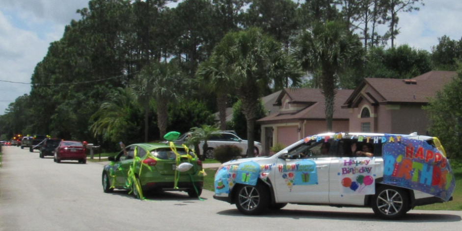 Friend's Mom Organizes A (Drive-by) Birthday To Remember [Image Credit: news-journalonline/screencap]