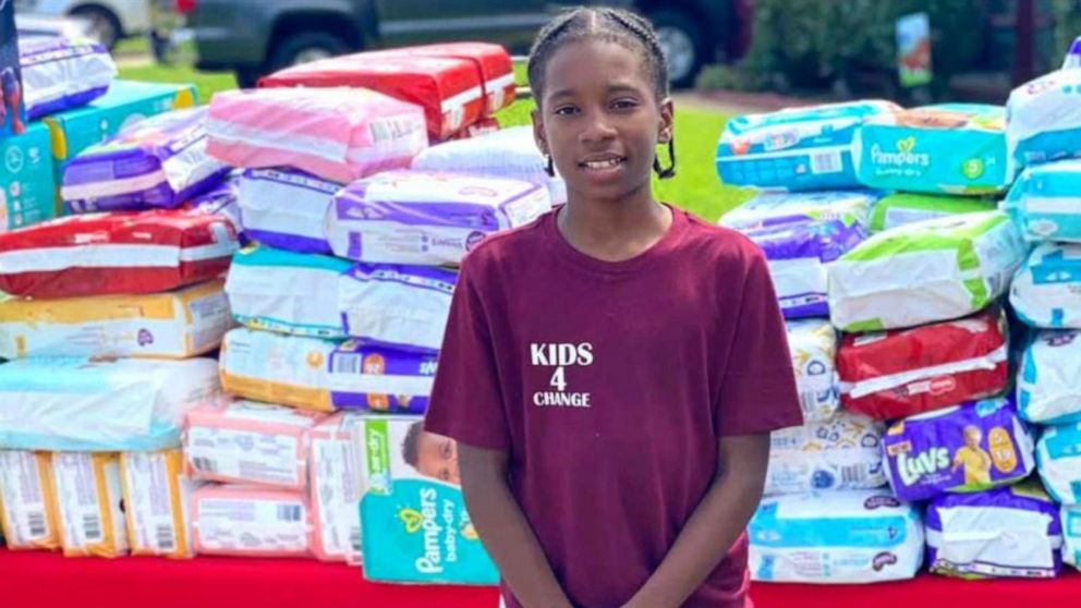 11 Year Old Donates Over 27 000 Diapers Worth 7 500 To Single Moms Do Good U